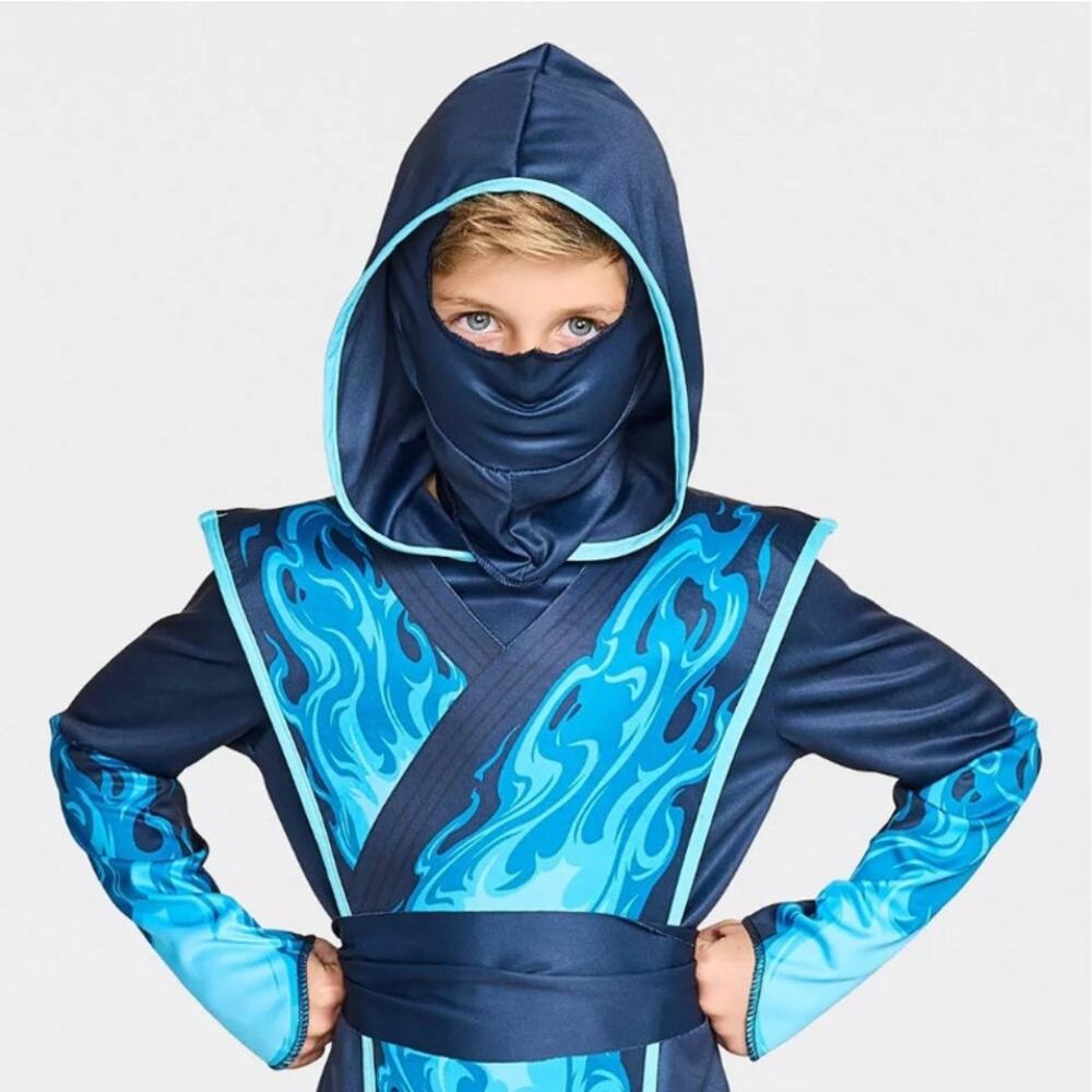 Kids Water Warrior Ninja Costume Size L Large (12-14) - Picture 3 of 3
